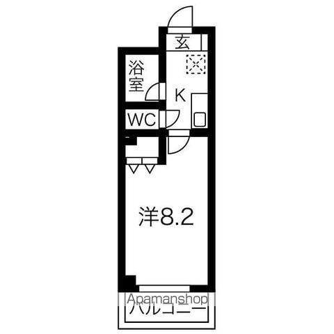プリミエール小田井(1K/1階)の間取り写真