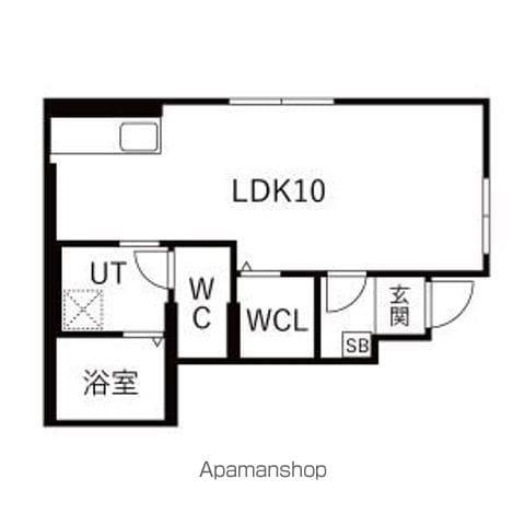 PROGRESSⅢ(1K/1階)の間取り写真