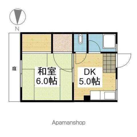 佐伯ハイツ(1DK/1階)の間取り写真