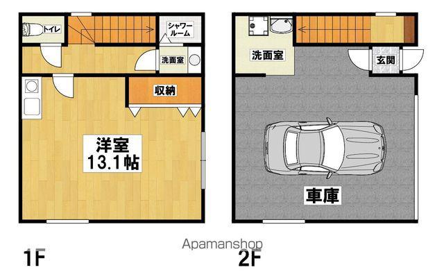 ガレージテラスFUKUIZUMI(ワンルーム)の間取り写真