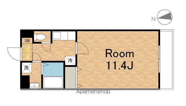 カモミール(1K/2階)の間取り写真