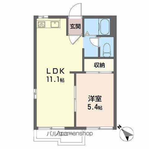 ゆうハウス(1LDK/2階)の間取り写真