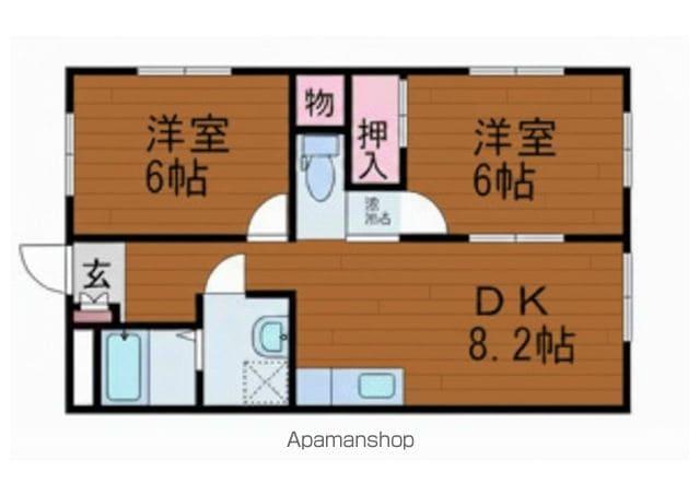 オーベルジュ紫竹山Ⅰ(2LDK/1階)の間取り写真