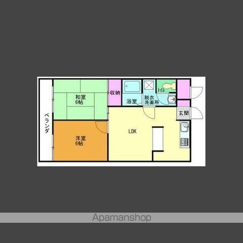 太田リッチコンドミニアム(2LDK/3階)の間取り写真