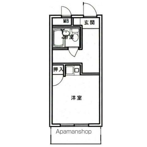 コンバウス盛南(ワンルーム/2階)の間取り写真