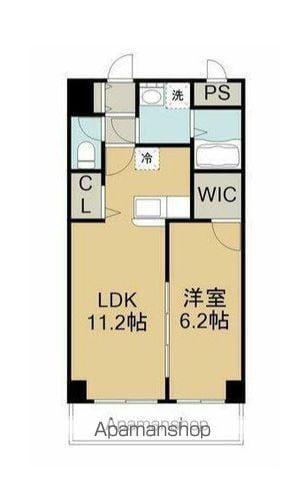 WINDOM亀川駅前(1LDK/5階)の間取り写真