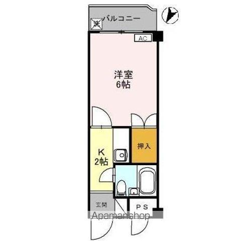 コーポ朝倉(1K/1階)の間取り写真