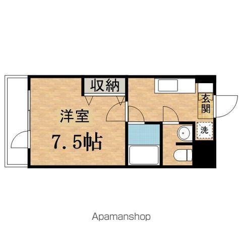 サザンヒル(1K/4階)の間取り写真