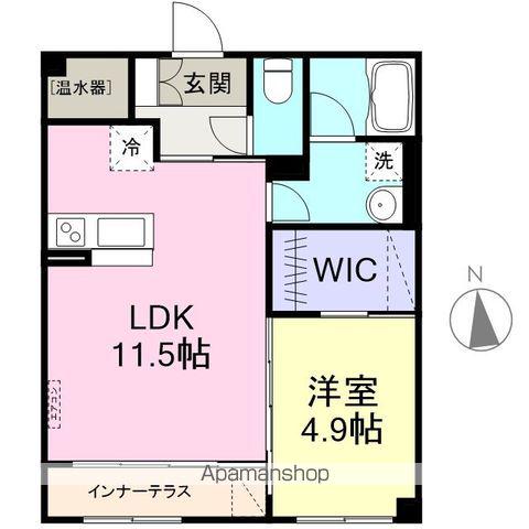 エルセラーン・プリマⅢ(1LDK/1階)の間取り写真