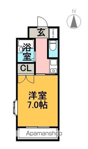 ガウディ白山(1K/3階)の間取り写真