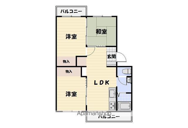 八千代中央レジデンス 2号棟(3LDK/1階)の間取り写真