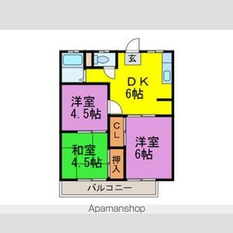 ル・コンフォール(3DK/2階)の間取り写真