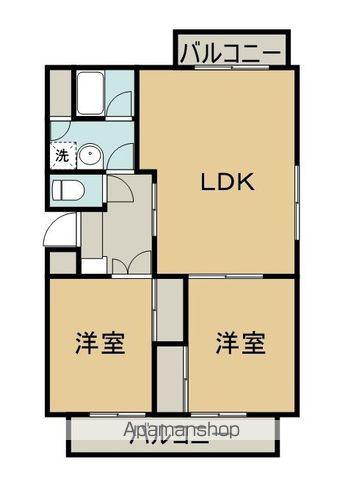 ワールハイム津森(2LDK/3階)の間取り写真