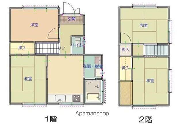 南海電鉄加太支線 八幡前駅(和歌山) 徒歩11分 2階建 築52年(4DK)の間取り写真