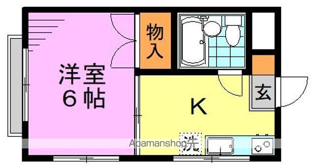 パールハイツ小鯛(1K/1階)の間取り写真