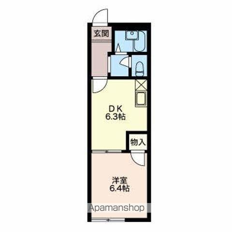 アネックス香坂(1DK/1階)の間取り写真