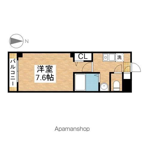 アミュズマン亀城(1K/2階)の間取り写真