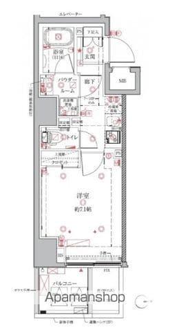 クレイシアIDZ浅草(1K/5階)の間取り写真