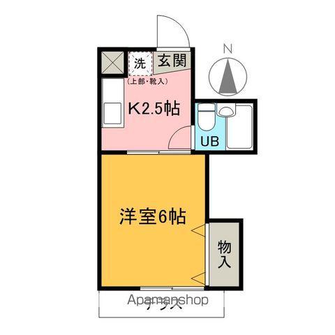 エスメラルダ(1K/1階)の間取り写真
