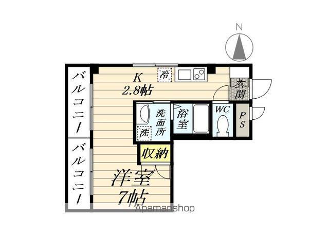 KOYO保土ケ谷レジデンス(ワンルーム/2階)の間取り写真