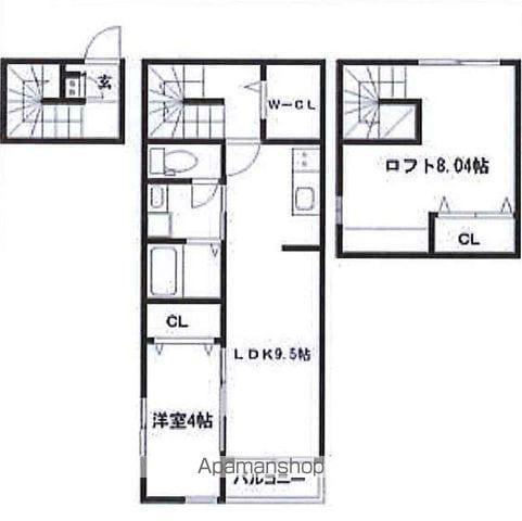 JULIAⅡ(1LDK/2階)の間取り写真