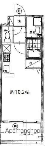 S-FORT八王子南(1K/6階)の間取り写真