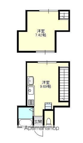 レジデンス御幸町(ワンルーム/1階)の間取り写真