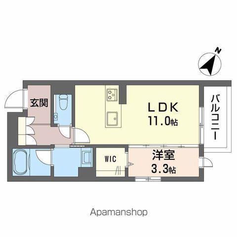 アンビエラ宝が丘(1LDK/1階)の間取り写真
