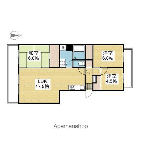 スミタスヴィレッジ古三津 1号棟(3LDK/2階)の間取り写真