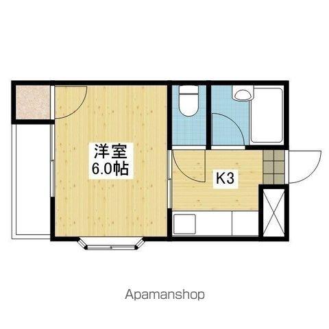 木村ビル(1K/2階)の間取り写真