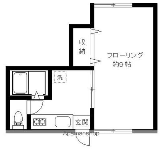 第2ミカミハイツ(1K/2階)の間取り写真