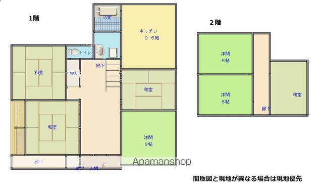 伊予鉄道横河原線 見奈良駅 徒歩8分 2階建 築41年(7DK)の間取り写真