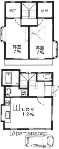 中央本線 吉祥寺駅 徒歩15分 2階建 築35年(2LDK)の間取り写真