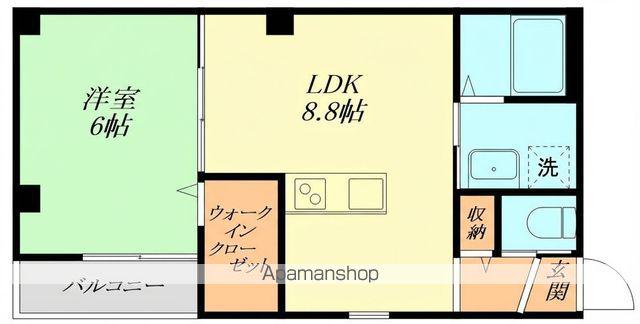 SJS浜大津(1LDK/3階)の間取り写真