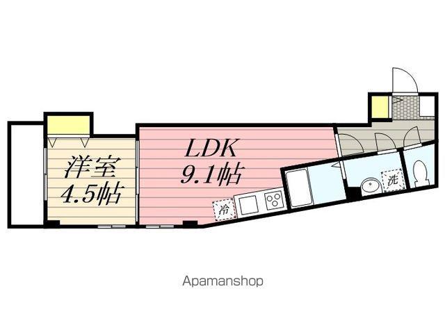 CARMANT MAISON(1LDK/2階)の間取り写真