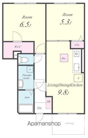 グレースコンフォート(1SDK/1階)の間取り写真