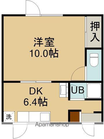 嶋田アパート(1DK/2階)の間取り写真