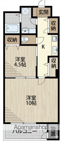 フラワーフェアリ(1LDK/3階)の間取り写真