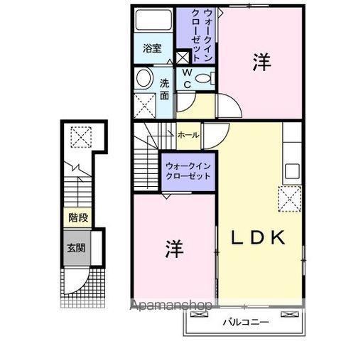 ベルグ29 Ⅱ(2LDK/2階)の間取り写真