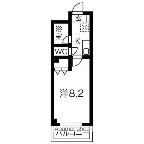 プリミエール小田井(1K/1階)の間取り写真