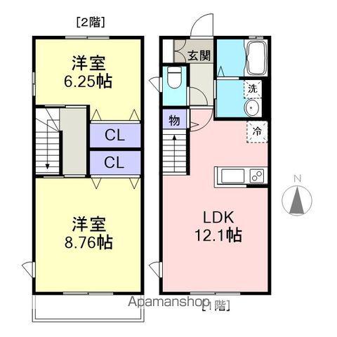 アークガーデン(2LDK/2階)の間取り写真