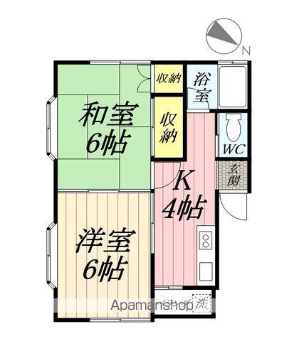 ライトハウス2(2K/1階)の間取り写真