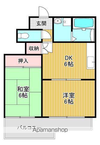 ラフォーレ住吉(2DK/2階)の間取り写真