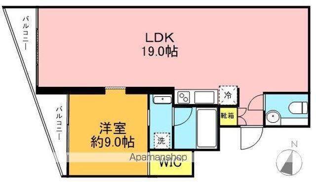 SCALA(1LDK/2階)の間取り写真