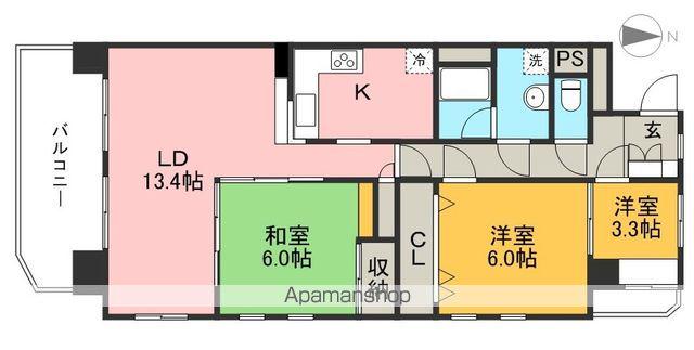 ヴィラコートSEI(3LDK/5階)の間取り写真