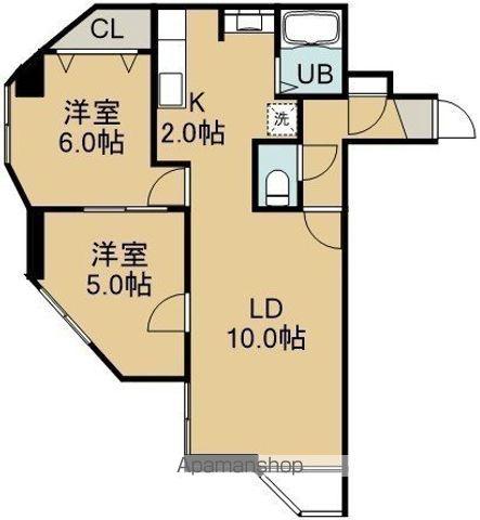 リアライズ函館柏木町(2LDK/9階)の間取り写真
