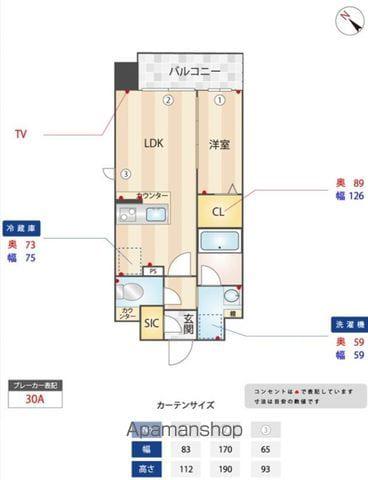 クラス平尾(1LDK/2階)の間取り写真