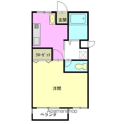 スタスィオン一社(1K/3階)の間取り写真