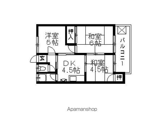 サープラス壱番館(3DK/1階)の間取り写真