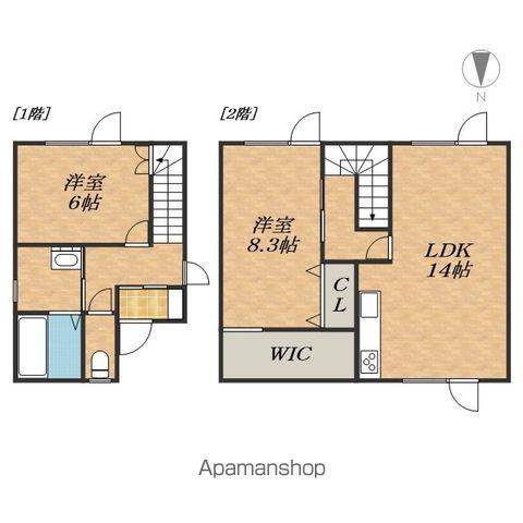 根室本線 帯広駅 バス乗車時間:15分 大通1丁目バス停で下車 徒歩7分 2階建 築12年(2LDK)の間取り写真